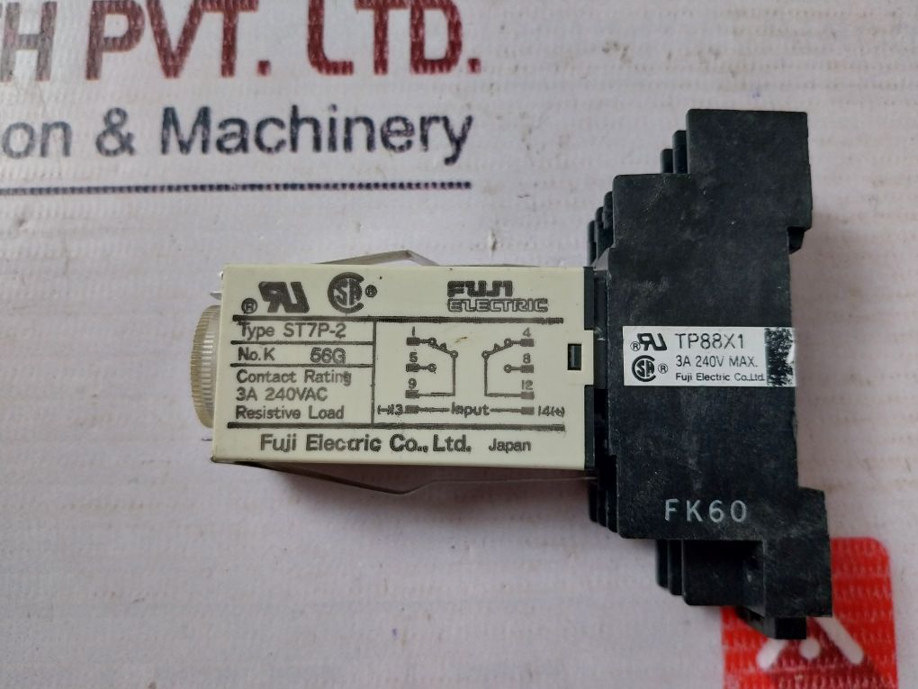 Fuji Electric St7P-2 Timer Relay With Base 0-10 Min/Sec Ac 100V ...