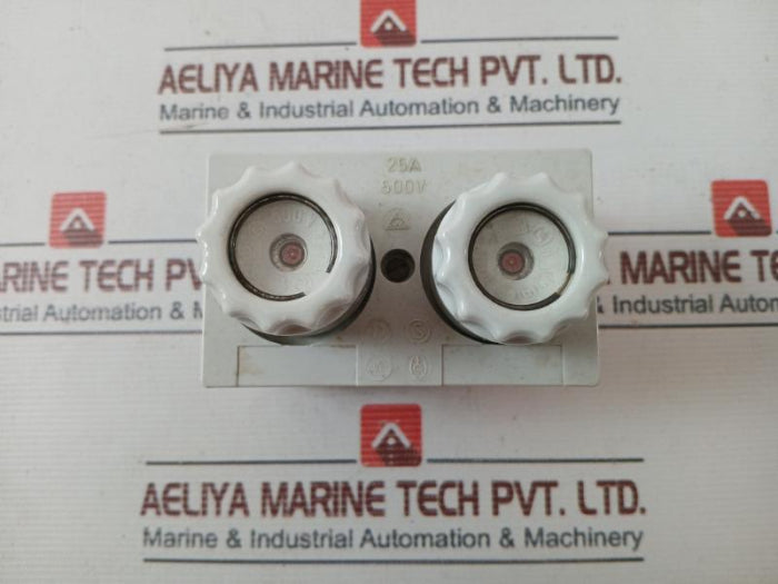 Fuse Base With 2 Screw Cap 25A 500V 2522