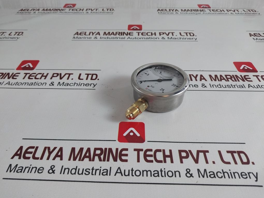 Lot Of 2X Gasli En 837-1 Pressure Gauge 0-25 Bar – Aeliya Marine