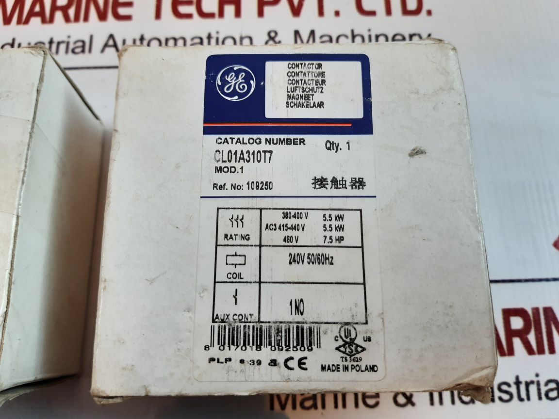 General Electric cl01a310t magnetic contactor cl01a310t7