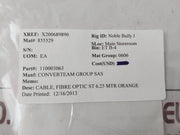 Ge 110003064 Fibre Optic Cable St 6.25M Orange St-st Simplex 62.5/125