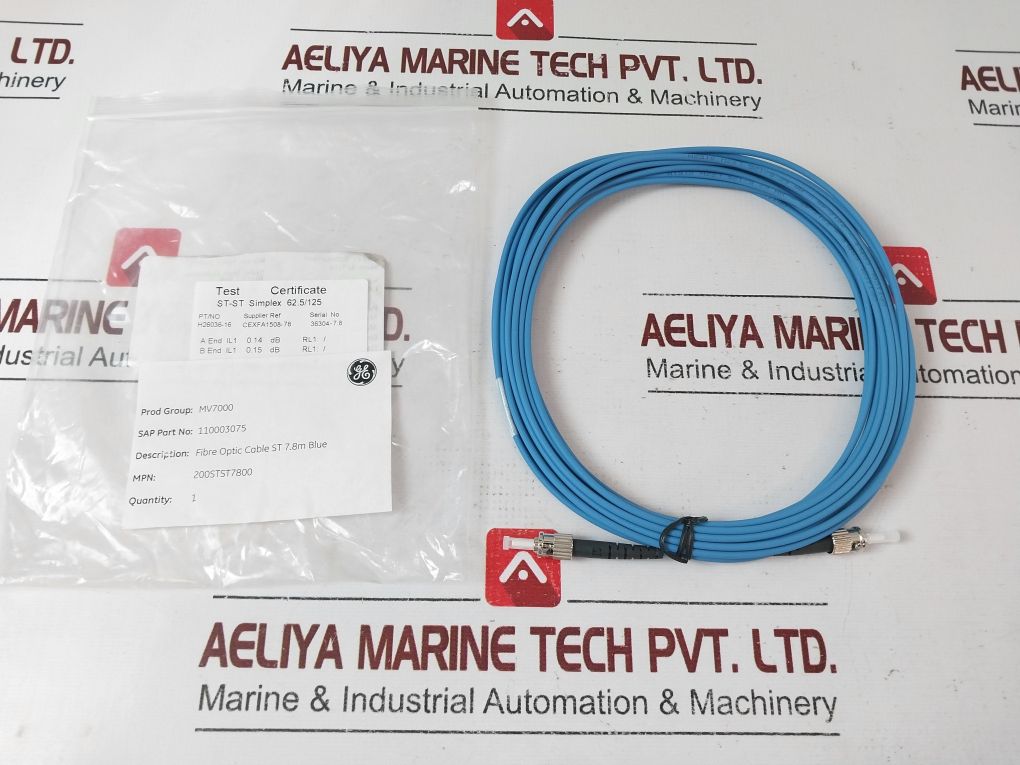 Ge Fibre Optic Cable St 7.8M Blue St-st Simplex 62.5/125