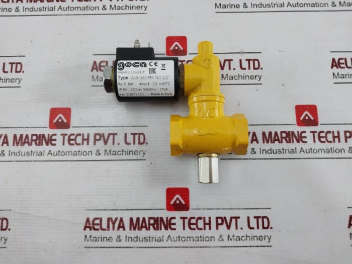 Geca Gas Mr No 1/2" Solenoid Valve 6Bar 230Vac 50/60Hz Ip65 Pe