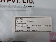 General Electric 97F8257 Film Capacitor 40 Uf 600Vac