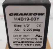 Granzow H4B19-00Y Solenoid Valve 1/2 Inch