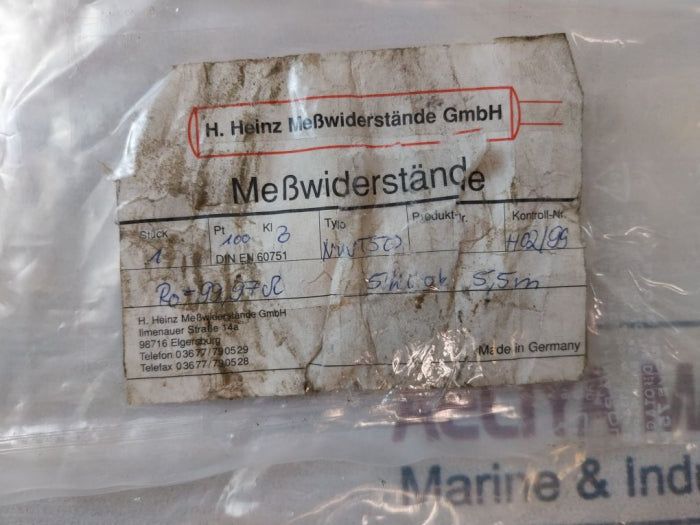 H. Heinz Meßwiderstände Pt 100 Kl 3 Resistors