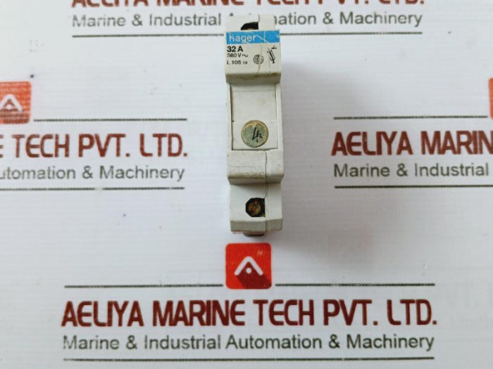 Hager 32A Miniature Circuit Breaker L.108 19 380V 1-37-0