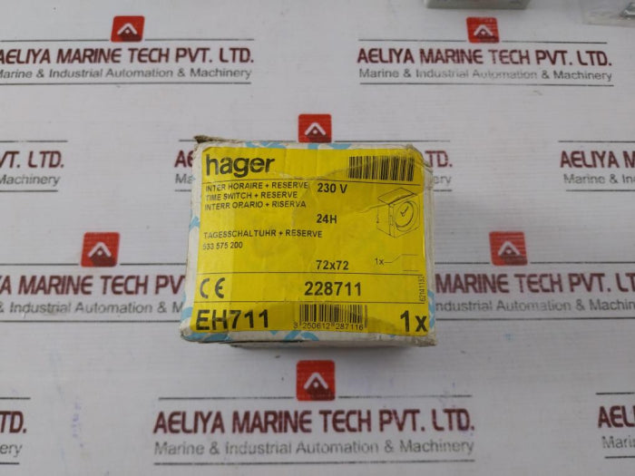 Hager Eh 711 Time Switch + Reserve 230V, 16A