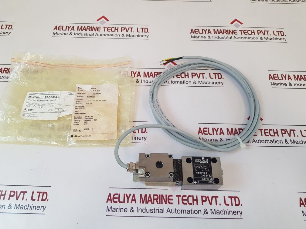 Hawe Hydraulik Nbvp 16 Z/2-g 24 Ex Directional Valve 190767 20 With Cable