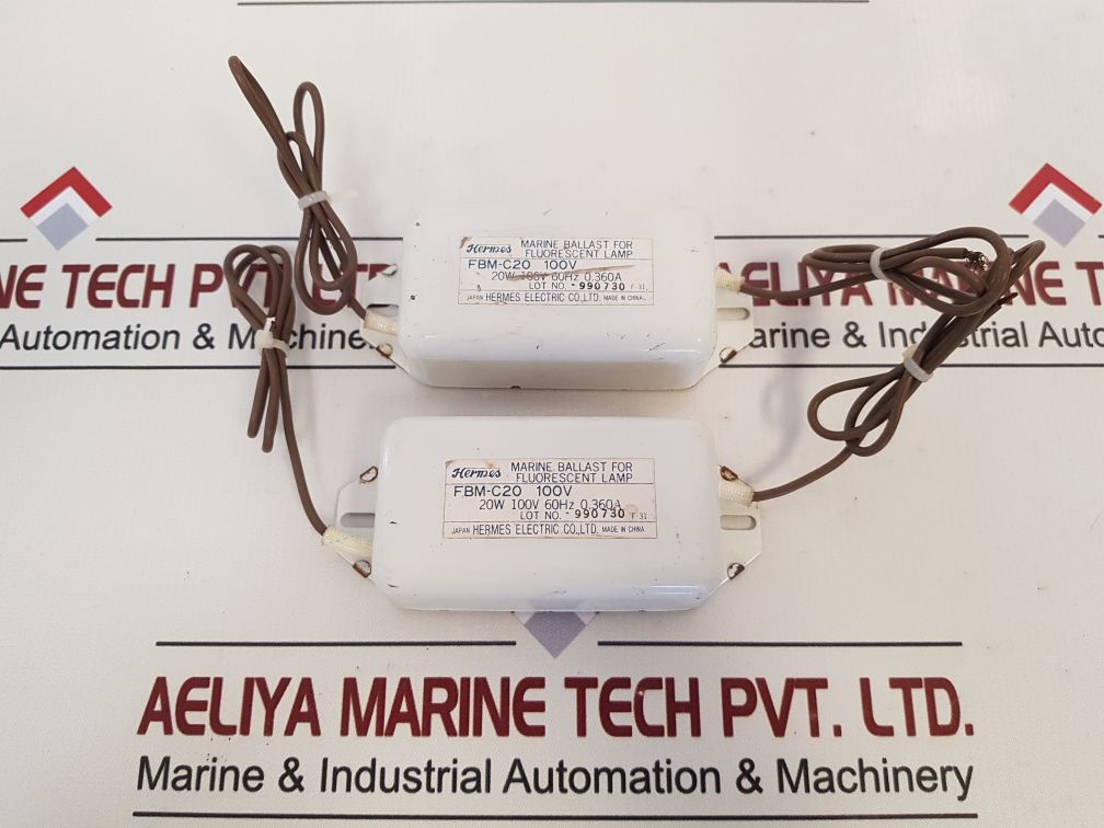Hermes Electric Fbm-c20 Marine Ballast For Fluorescent Lamp 100V