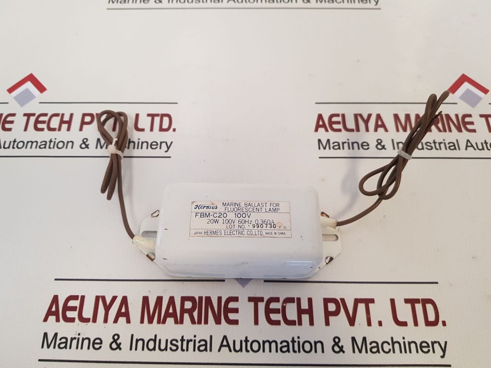 Hermes Electric Fbm-c20 Marine Ballast For Fluorescent Lamp 100V