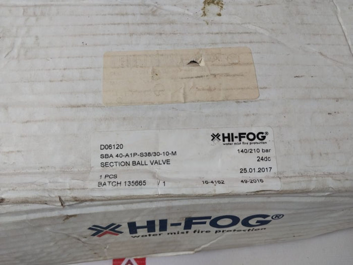 Hi-fog Sba 40-a1P-s38/30-10-m Water Mist Fire Protection