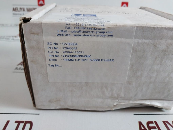 Hitec Products 316 S.S. Tube Pressure Gauge 0-8000 Psi 1121-gf-100-din 1/4” Npt