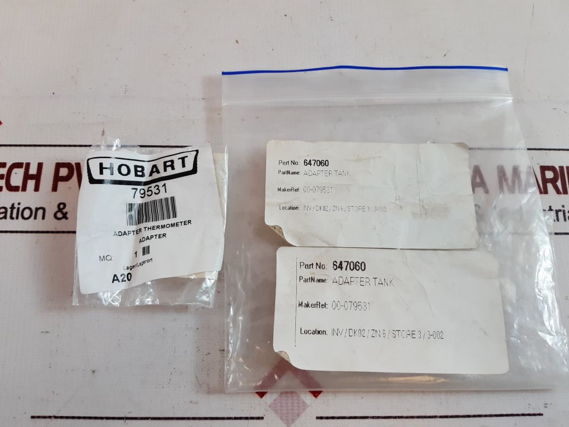 Hobart 00-079531 Adapter Genuine Tank 647060