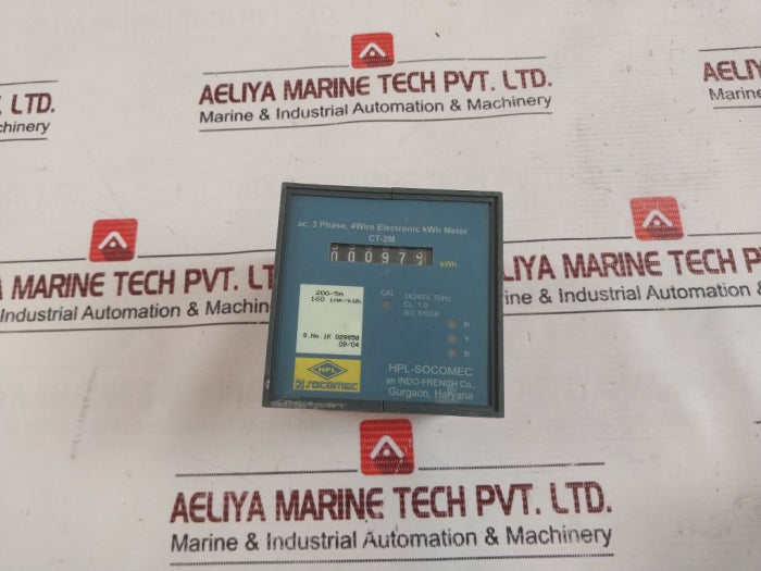 Hpl Socomec Ct-2M Ac,3 Phase 4 Wire Electronic Kwh Meter 200/5A