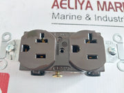 Lot of 10X Hubbell cr20 brown duplex receptacle