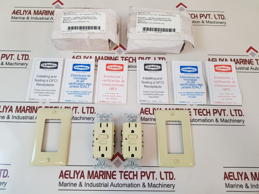 Hubbell Gf15Ila Connector Gfci Receptacle Class A,15A