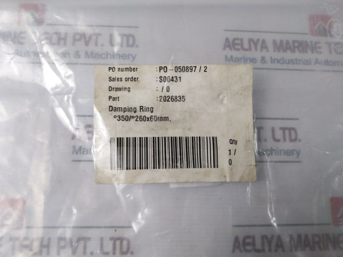 Huisman 2026835 Damping Ring °350/°260X60Mm