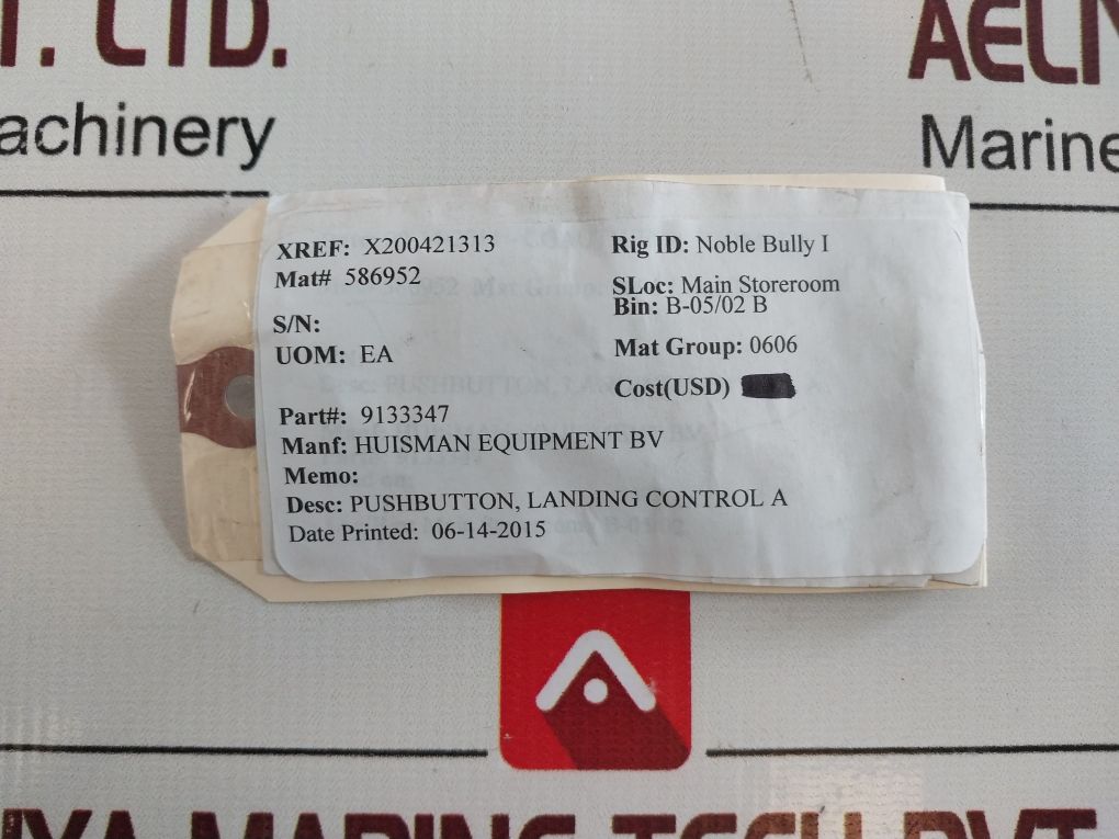 Huisman Rt 42 Viii 4.0117.01.03 Control Pushbutton