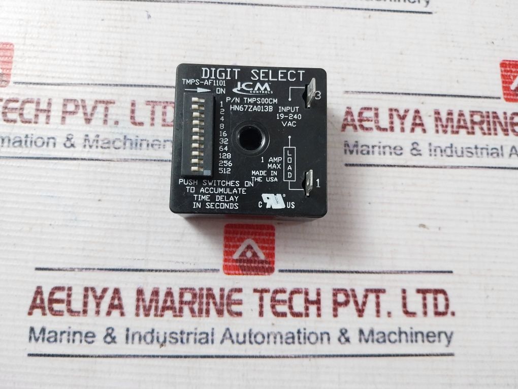 Icm Controls Tmps00Cm Relay Delay On Make Timer 1Amp 19-240 Vac