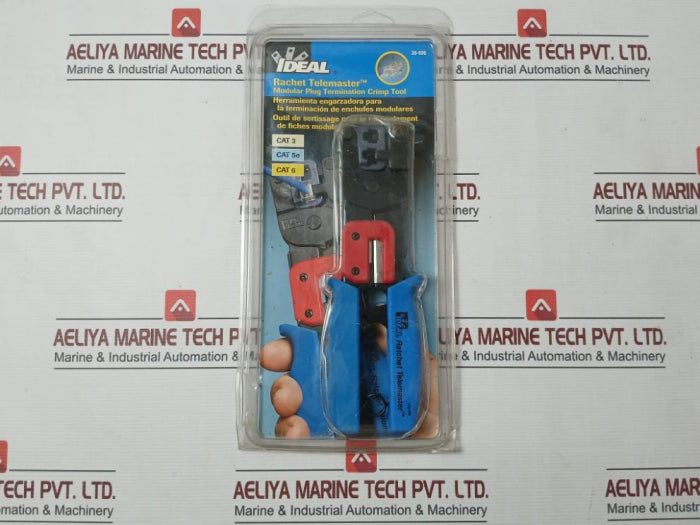 Ideal 30-696 Ratchet Telemaster Modular Plug Termination Crimp Tool Nd 3050-3
