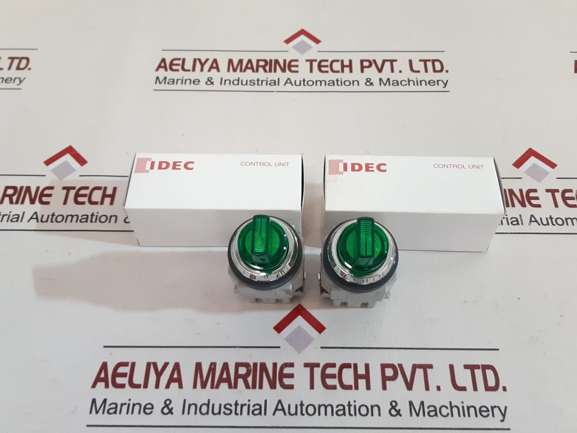 Idec asln33320ng 3 position switch led green