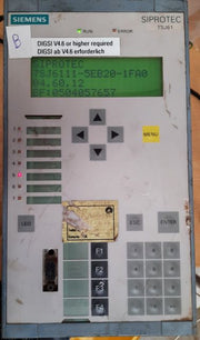 Siemens siprotec 7sj6111-5eb20-1fa0/ee overcurrent protection and control relay 