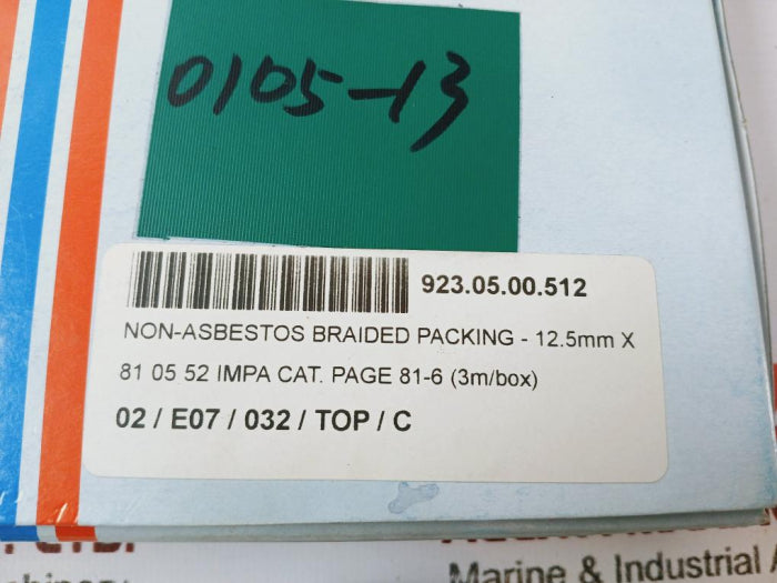 Impa 810552 Non-asbestos Braided Packing 12.5Mm X 3M