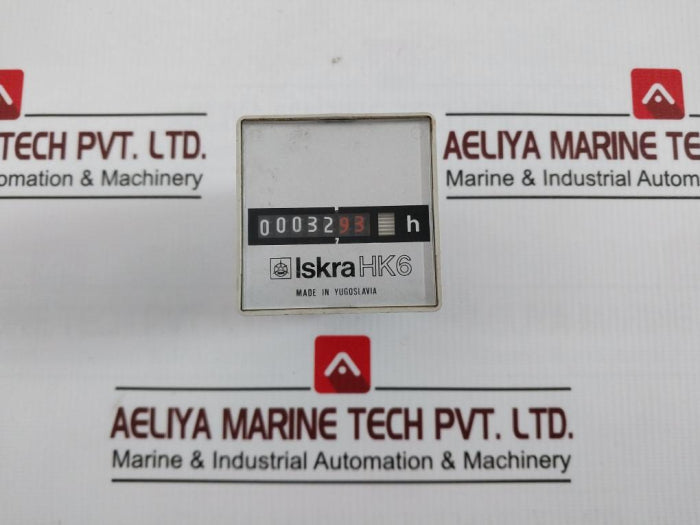 Iskra Hk6 5-digit Electromechanical Totalizing Hour Meter Counter 220V 50Hz