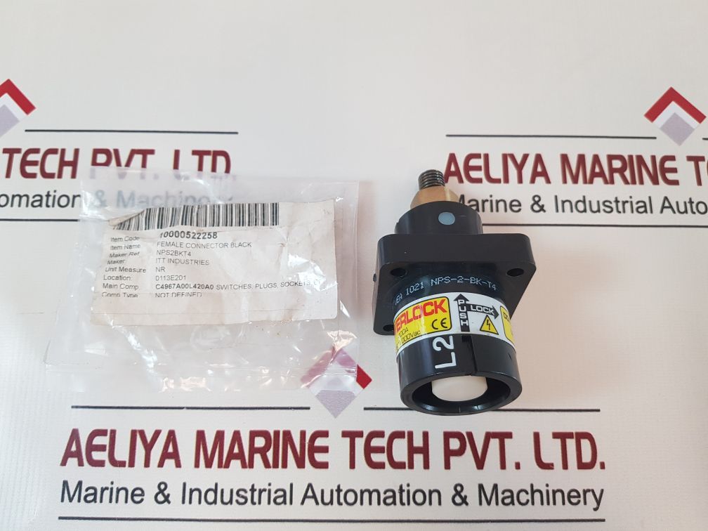 Itt Nps-2-bk-t4 Female Connector Black