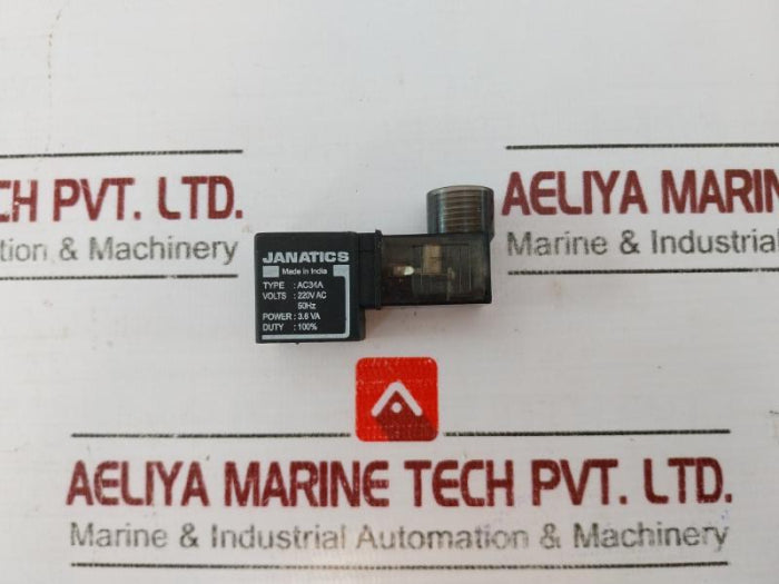 Janatics Ac34A Solenoid Valve Coil 220V Ac 50Hz 3.6 Va