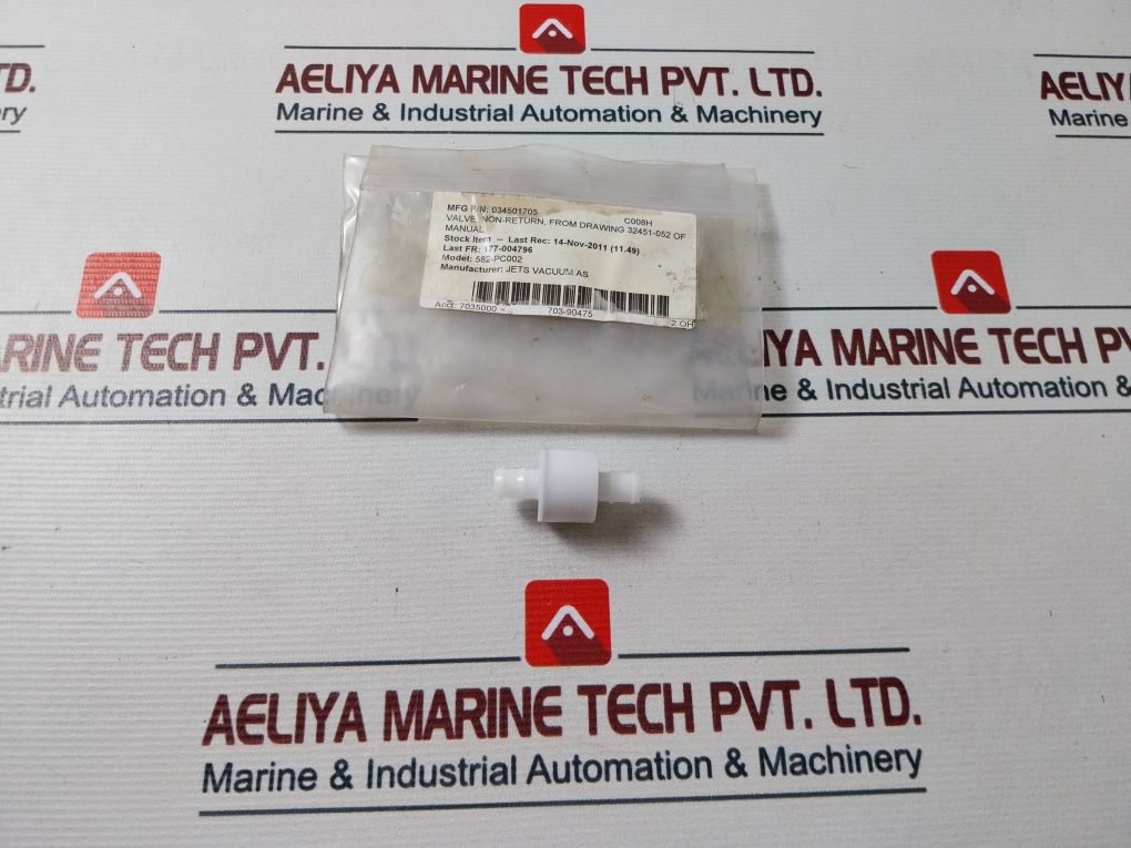 Jets Vacuum 034501705 Valve Non-return