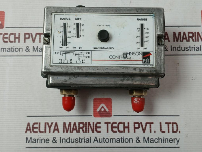 Johnson Controls P78Mcb-9300 Dual Pressure Control Switch 0–6 Bar/0–90 Psi