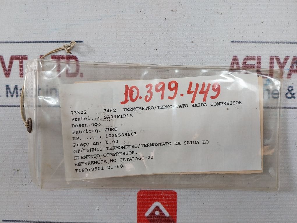 Jumo 8501-21-60 Compressor Element Outlet Thermostat