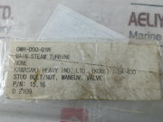 Kawasaki 2A Stud Bolt And Nut Set For Main Steam Turbine 0Wr-000-01R