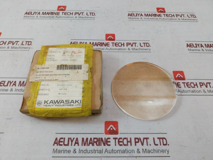 Kawasaki Gs-34 Glass For Peephole Of 2Nd Flex.Coupling Reduction Gear M-143
