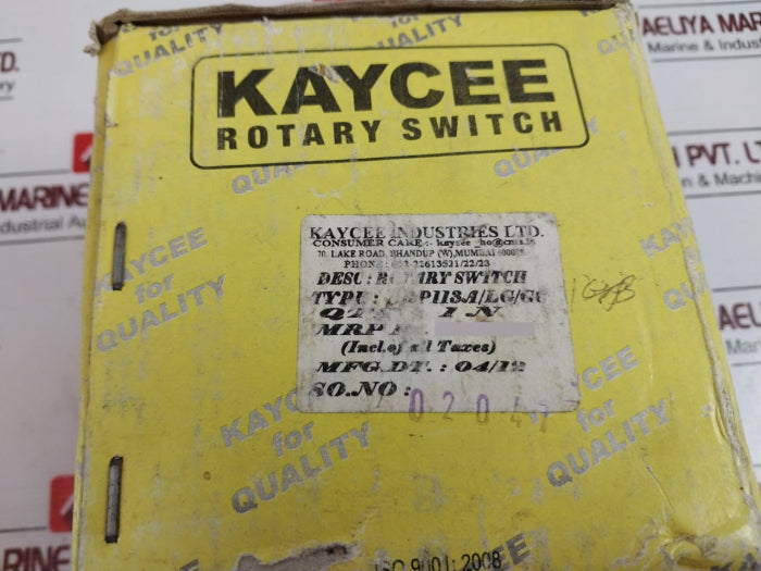 Kaycee Srp113A/Lg/Gc Rotary Switch 16A 250V/10A 440V Ac – Aeliya Marine