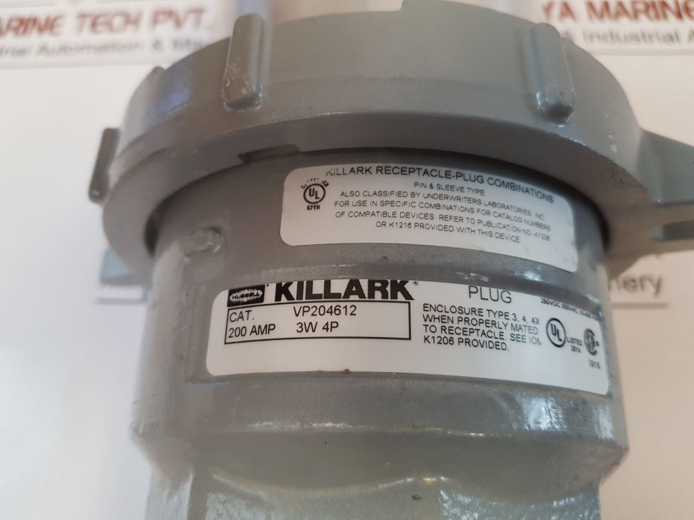 Killark Hubbell Vp204612 Receptacle-plug Combinations