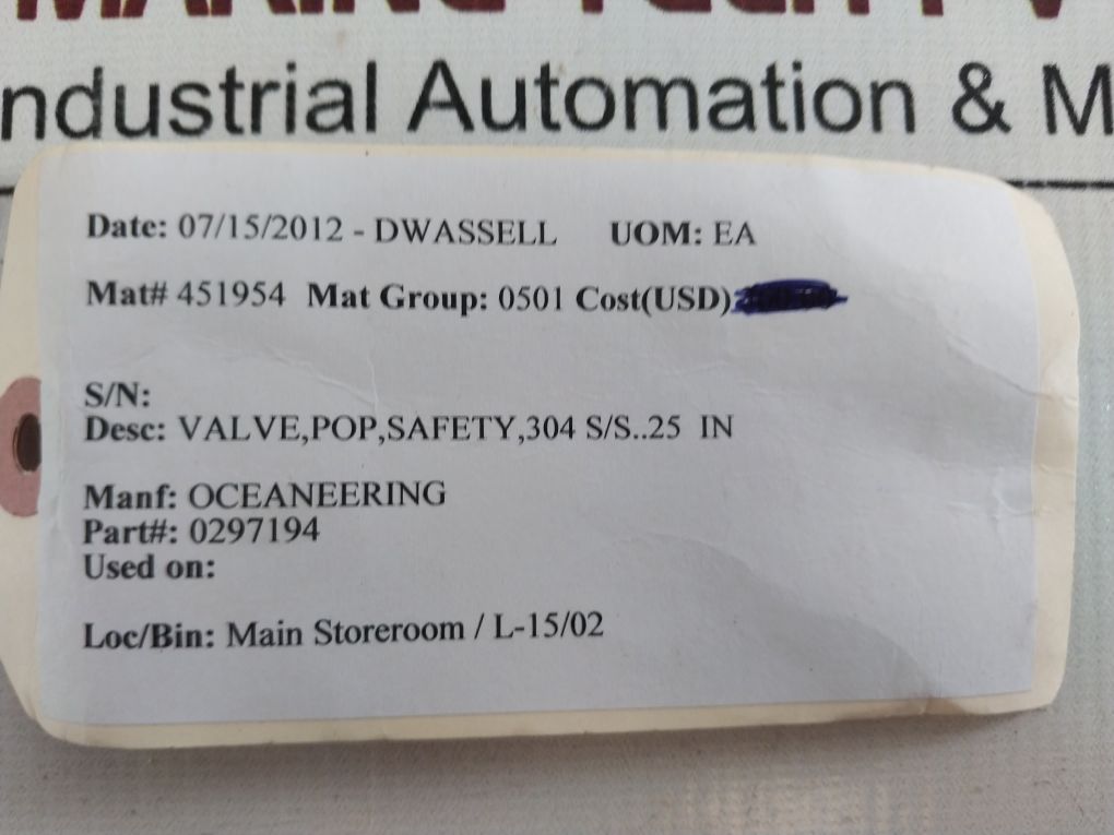 Kingston Crn0G31441C Relief Valve