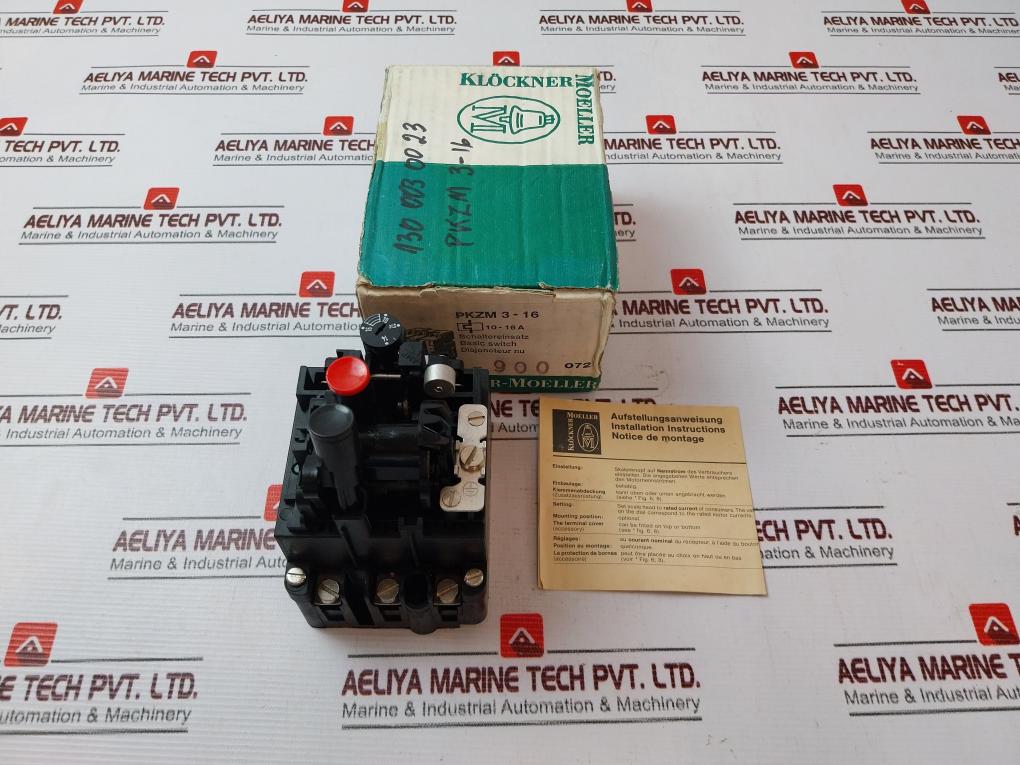 Klockner-moeller Pkzm 3-16 Manual Motor Starter 10-16 Amp