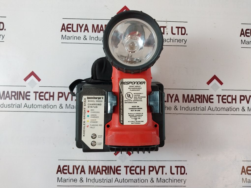 Bright Star Responder Right Angle Rechargeable Flashlight With Quick Charger(without battery)