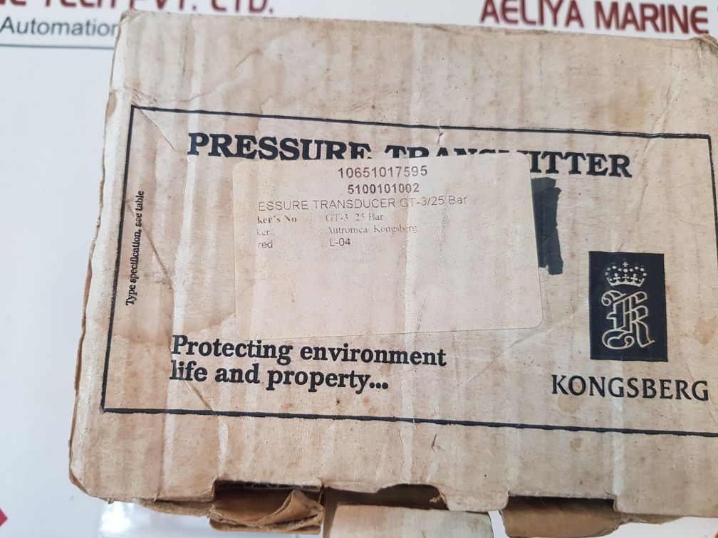 Kongsberg Gt-3/25 Bar Pressure Transducer