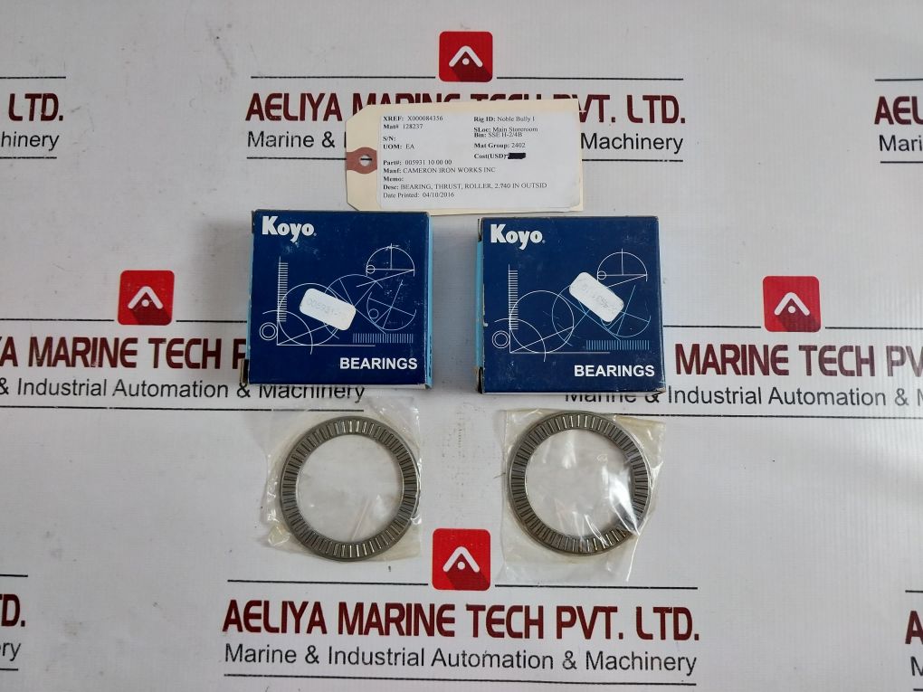 Lot Of 7X Koyo 005931-10 Thrust Bearing