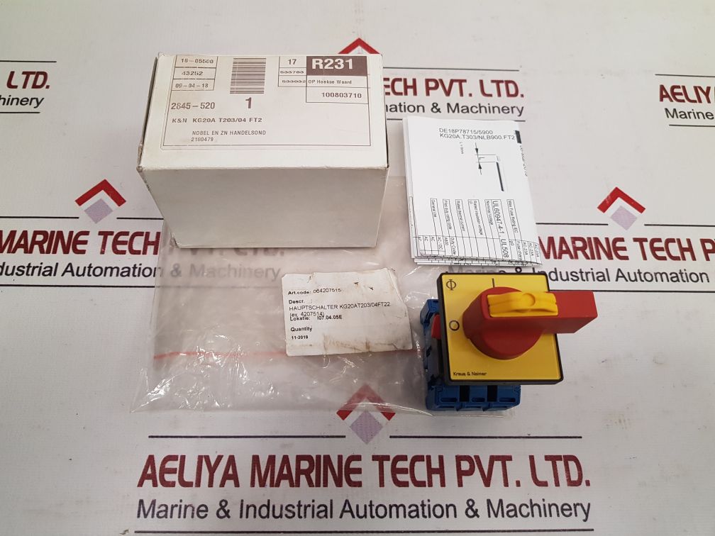 Kraus & Naimer Kg 20A Cam Switch Kg20At203/04Ft22 New