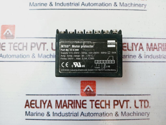 Kriwan 22 A 460 Motor Protector 115-230V~ 50Hz, 120-240V~ 60 Hz