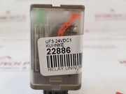Kuhnke Uf3-24Vdc1Fl Relay W/Socket 10A 250Vac
