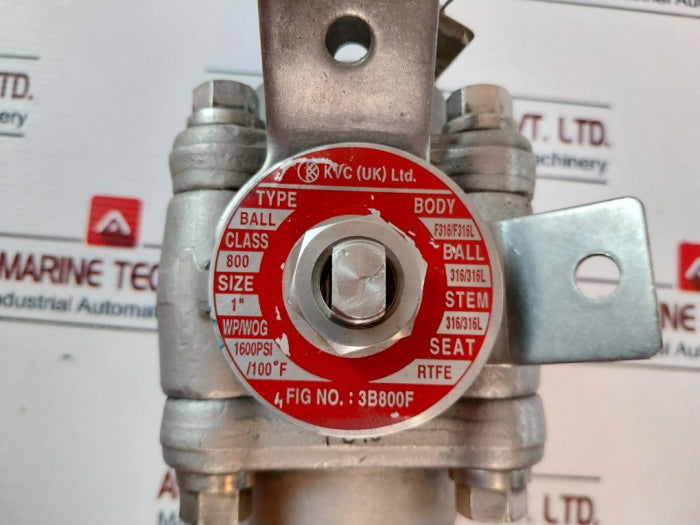 Kvc 3B800F 1” Ball Valve 1600 Psi 100°F
