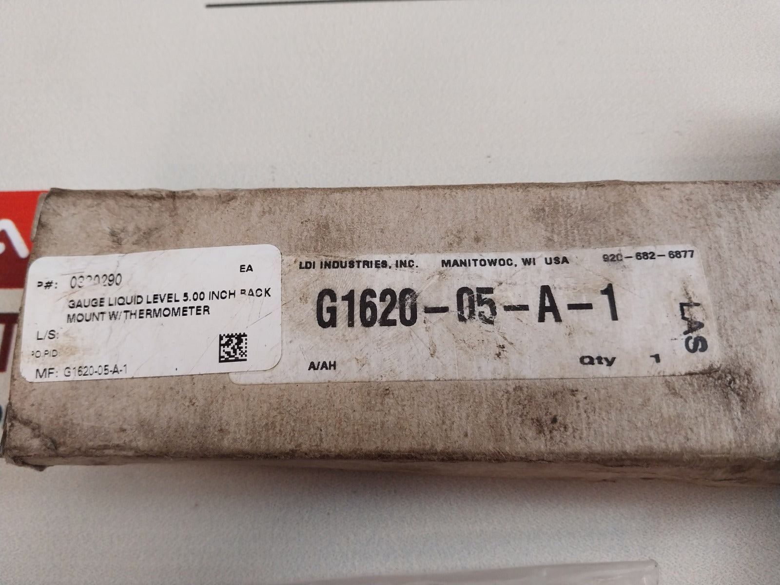 Ldi Industries Manitowoc G1620-05-a-1 Back Mount Thermometer Sight Gauge