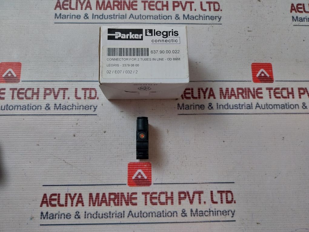 Legris 3379 08 00 Connector For 2 Tubes In Line 8-5/16