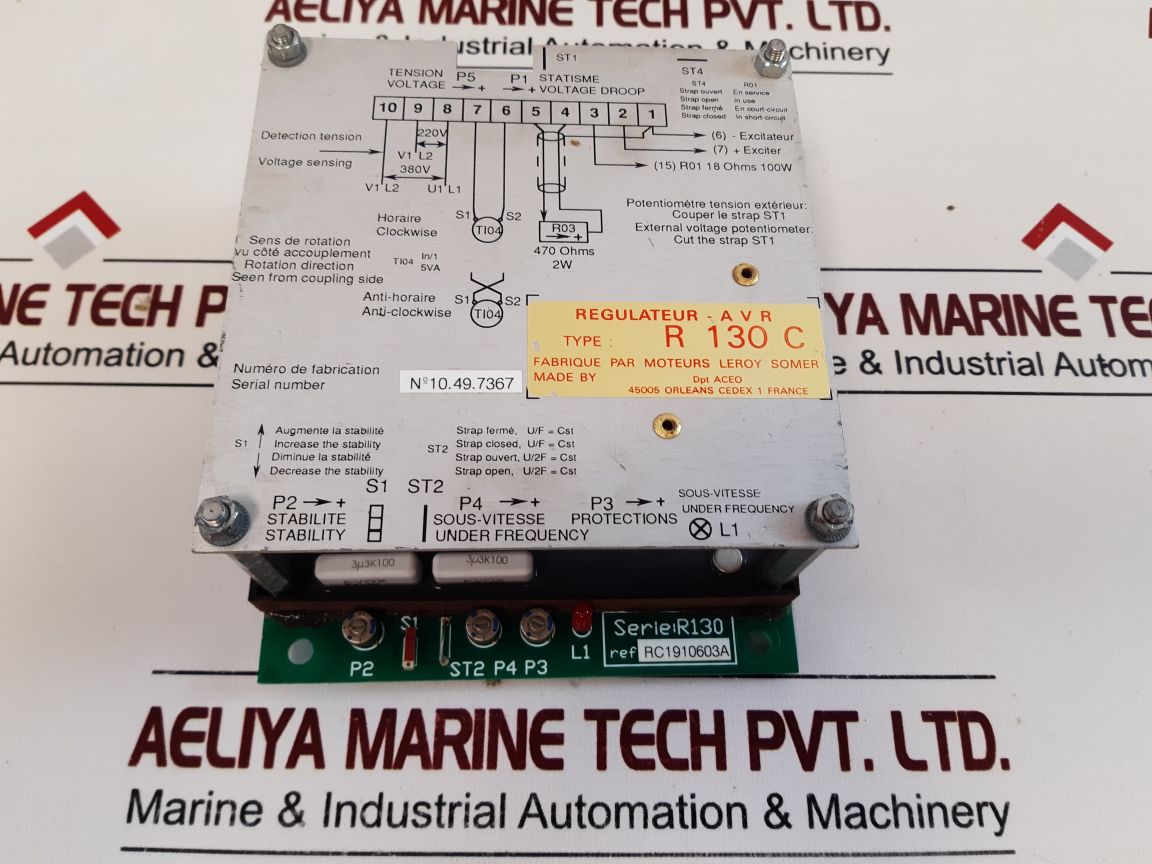 Leroy Somer R 130 C Automatic Voltage Regulator Serie: R130